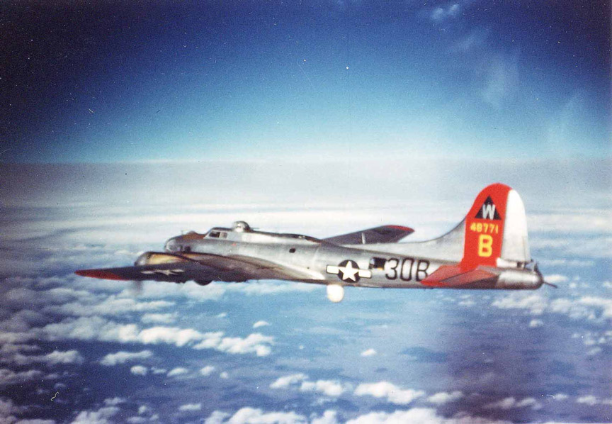 Lt. R.E. Steele as 603rd High Group Lead Returns from 14 February 1945 Mission to Prague